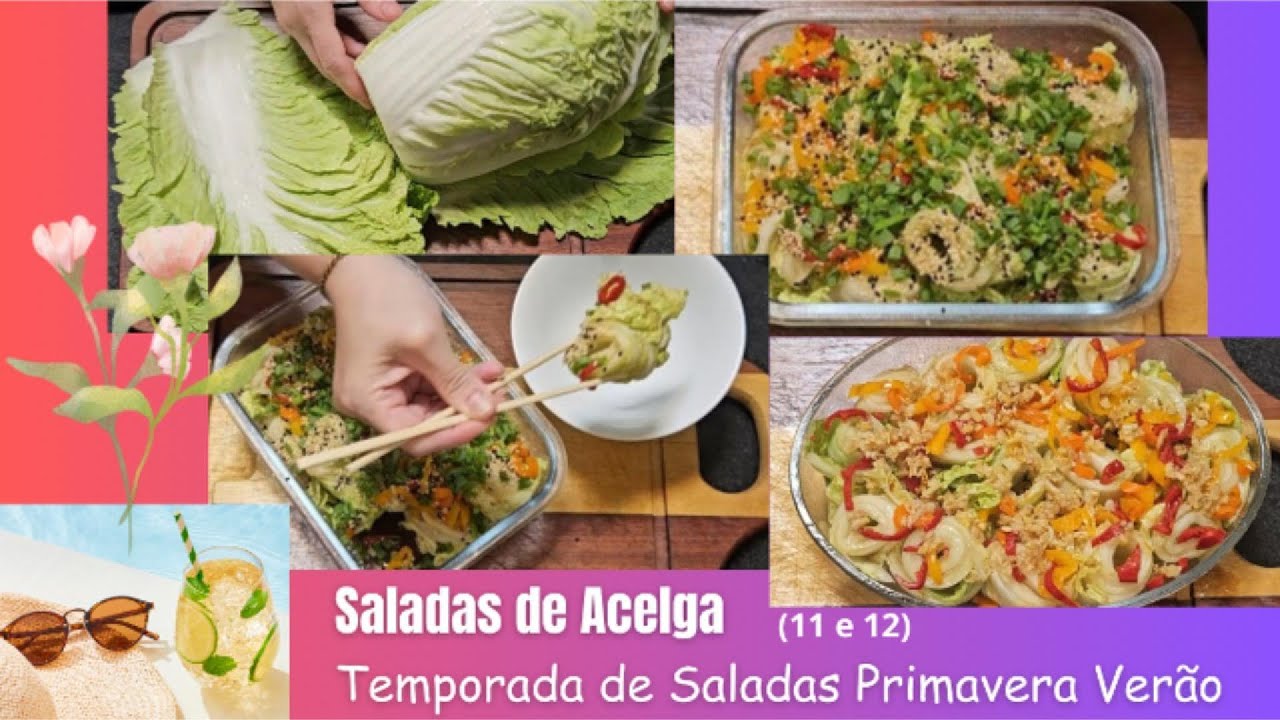 Saladas de Acelga com toque Oriental | Duas opções | Temporada de Saladas Primavera Verão #saladas