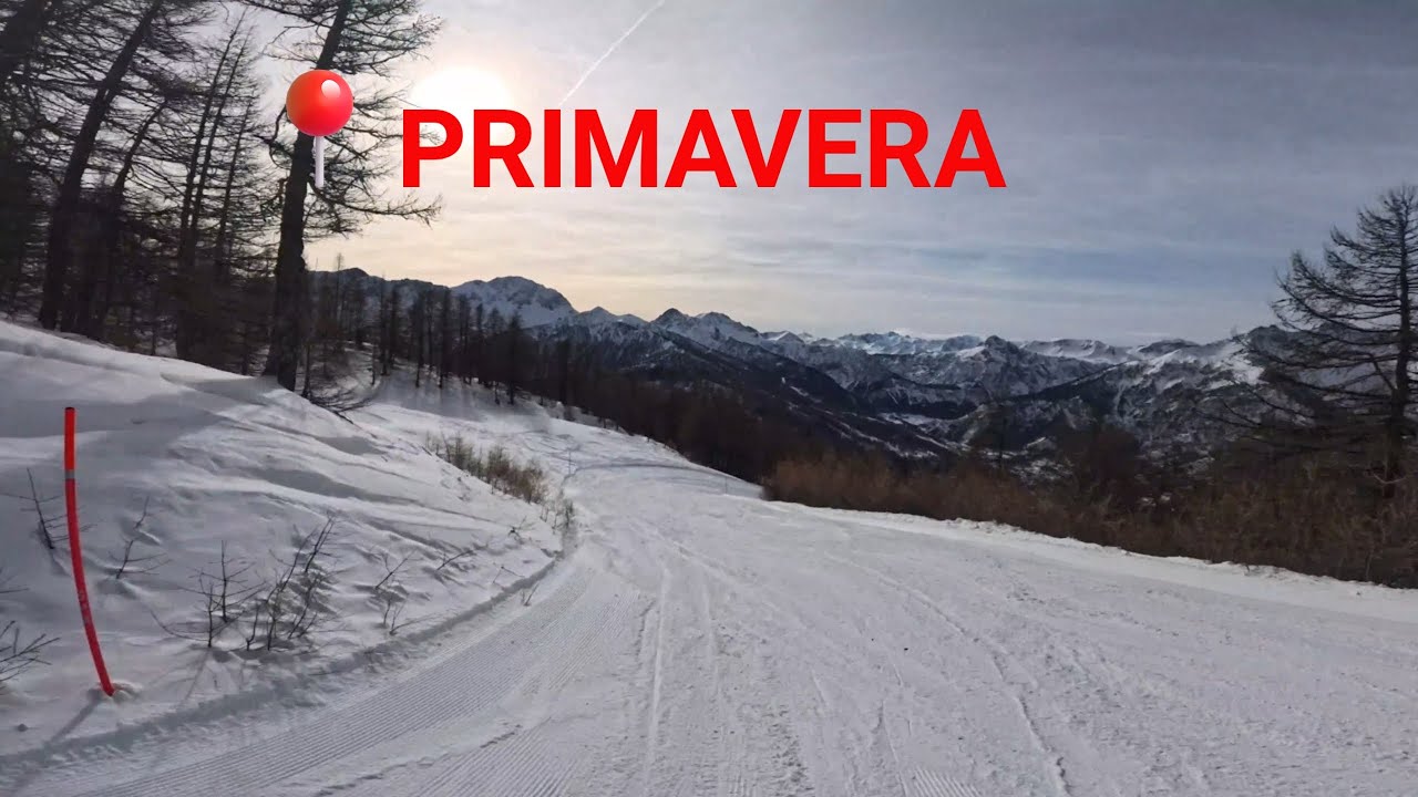 BARDONECCHIA SKI - JAFFERAU - Red Slope - Pista Primavera ROSSA Integrale  #ski #snow #alps
