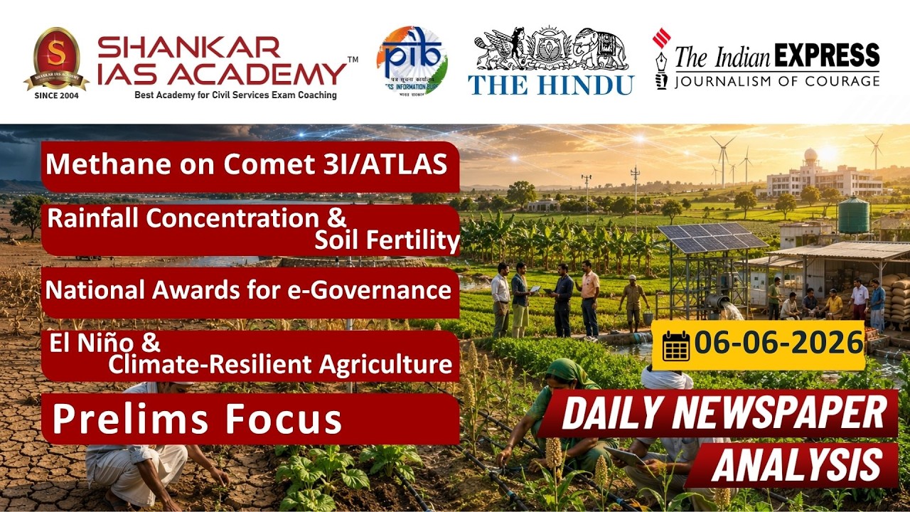 Daily Current Affairs Analysis | 06th June, 2026 | Shankar IAS Academy | UPSC | Mains 2026
