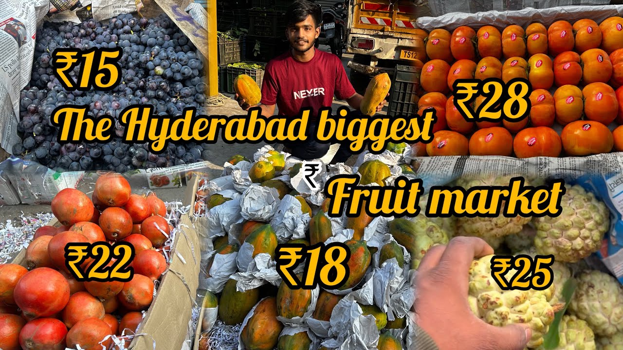 The Hyderabad biggest Wholesale😜fruit market starting 🔥Just₹15 😲Full information Vlog!