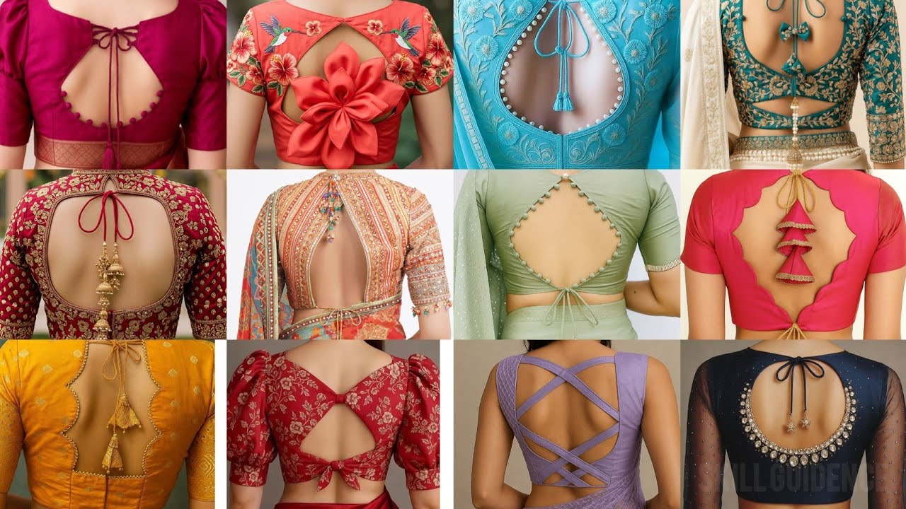 ✨Top 20 Blouse Back Neck Designs 2025 //Latest Blouse back neck Designs😍//blouse design