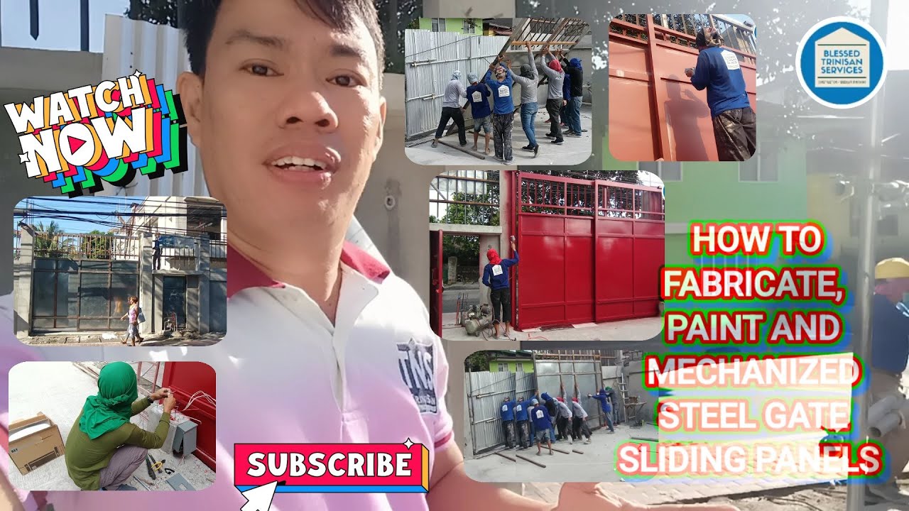 HOW TO FABRICATE, PAINT AND MECHANIZED A STEEL SLIDING GATE PANELS