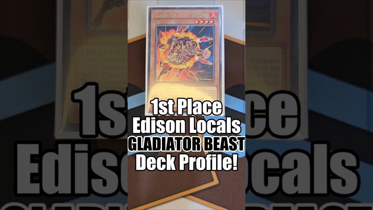 1st Place Locals GLADIATOR BEAST Edison Format Deck Profile! #yugioh #decklist #edisonformat
