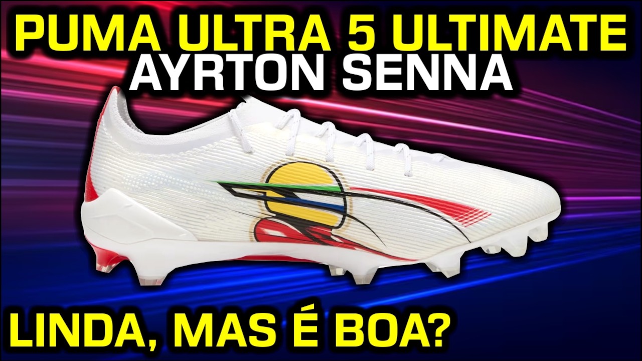 A chuteira do SENNA é ESPETACULAR 🏎️🇧🇷 - Análise chuteira campo Puma Ultra 5 Ultimate Senna FG