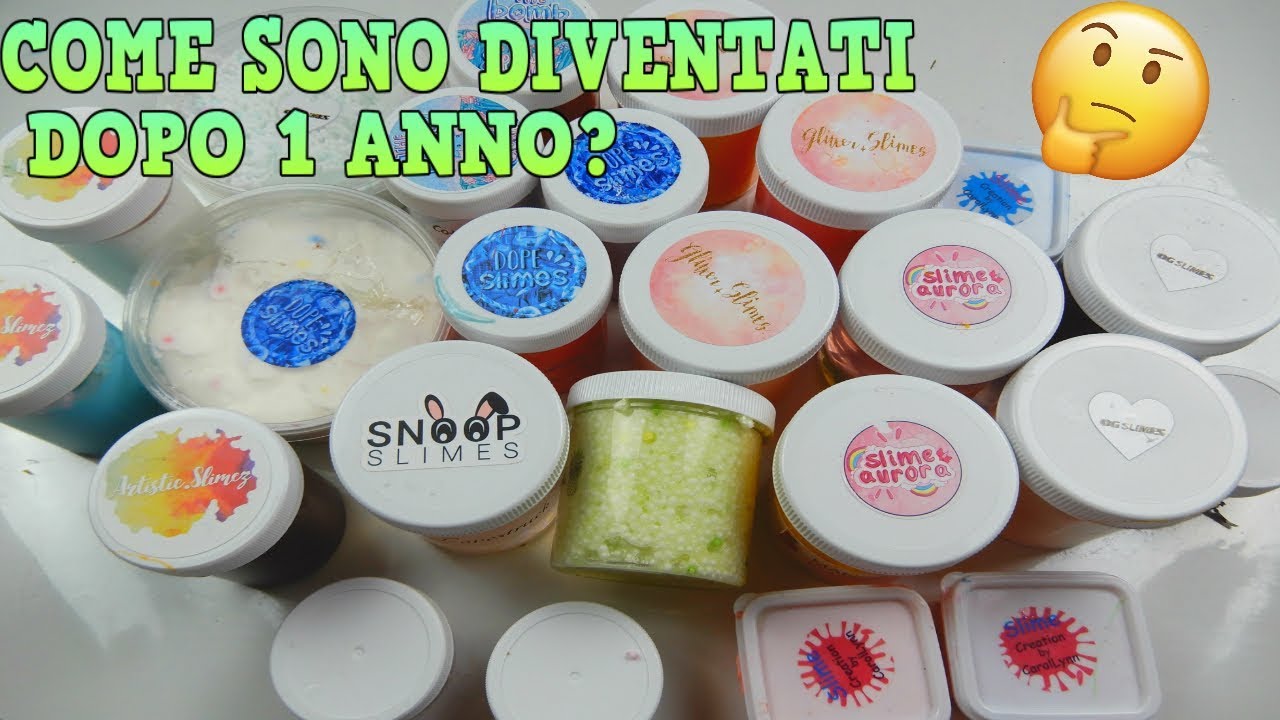 SLIME AMERICANI VECCHI DI UN ANNO! COME SARANNO DIVENTATI? Iolanda Sweets