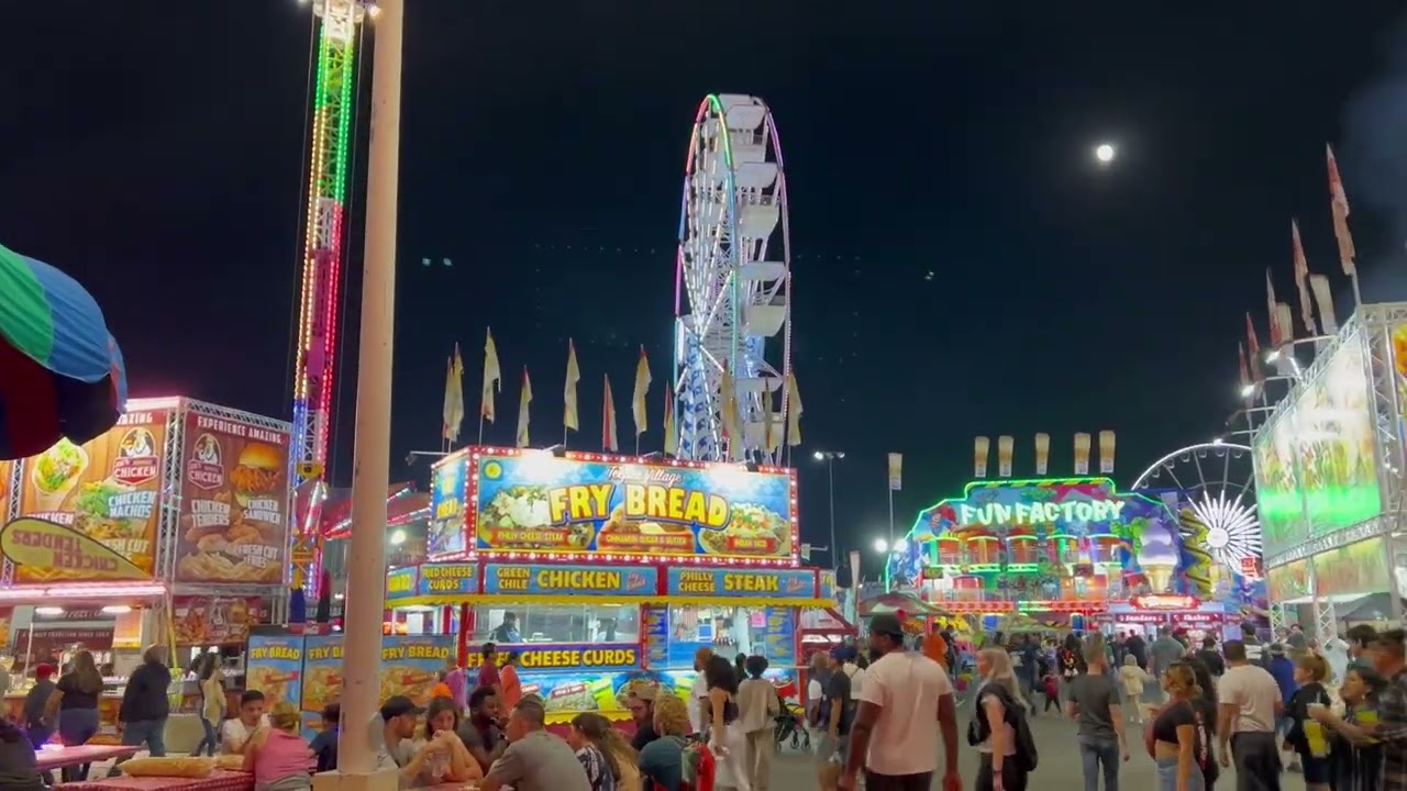 Food Stands Night Walking Tour Arizona State Fair 2023 - Sights & Sounds