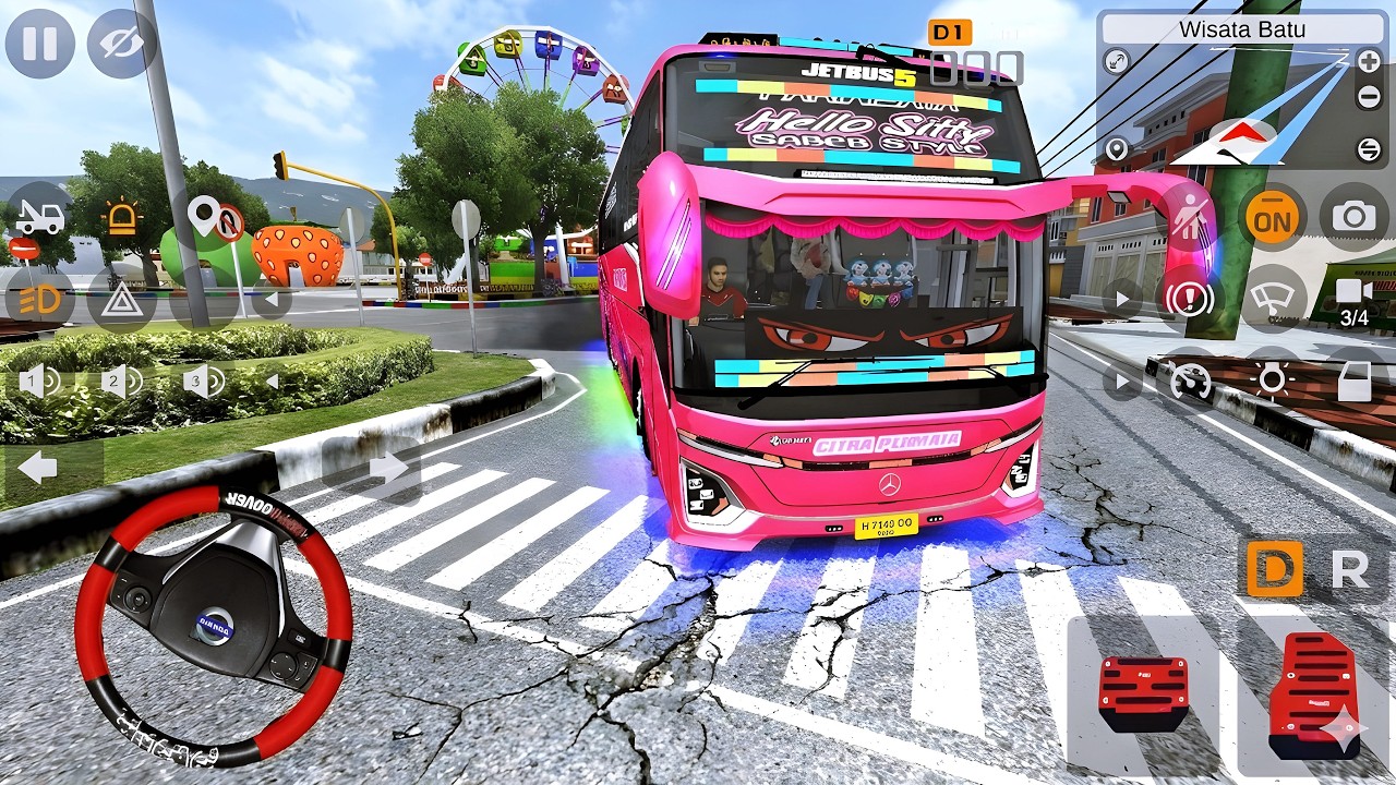 Bus Hello Sitty Citra Permata Bawa Penumpang Ke Wisata Batu Malang Jawa Timur