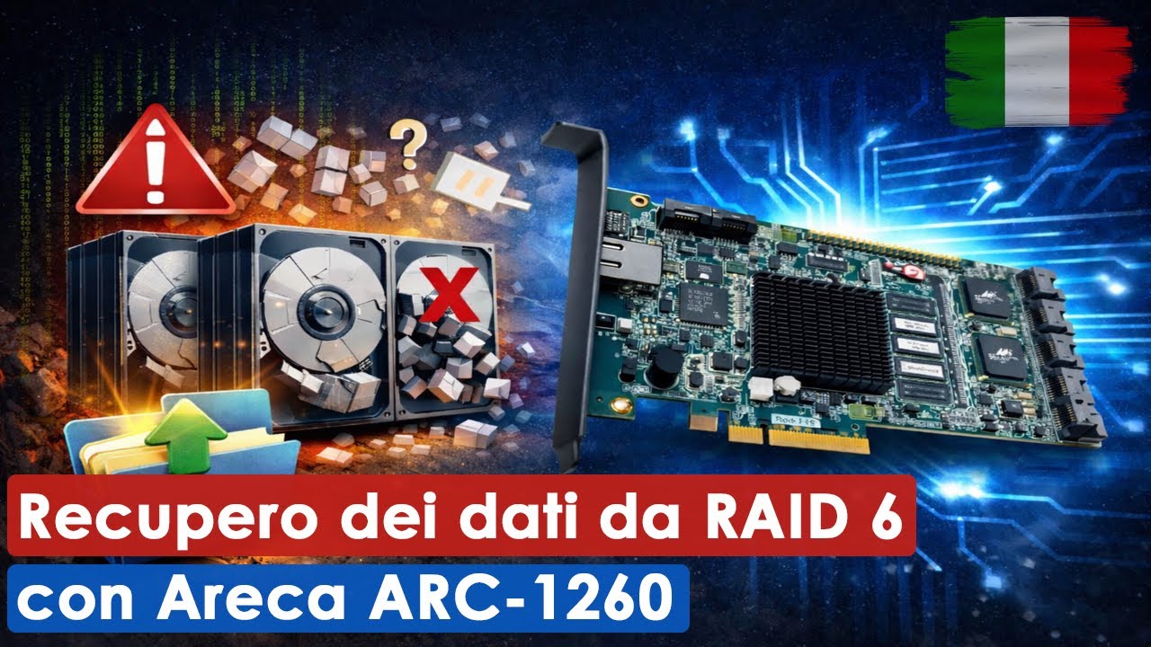 Come recuperare i dati da RAID 6 creato con il controller Areca ARC-1260