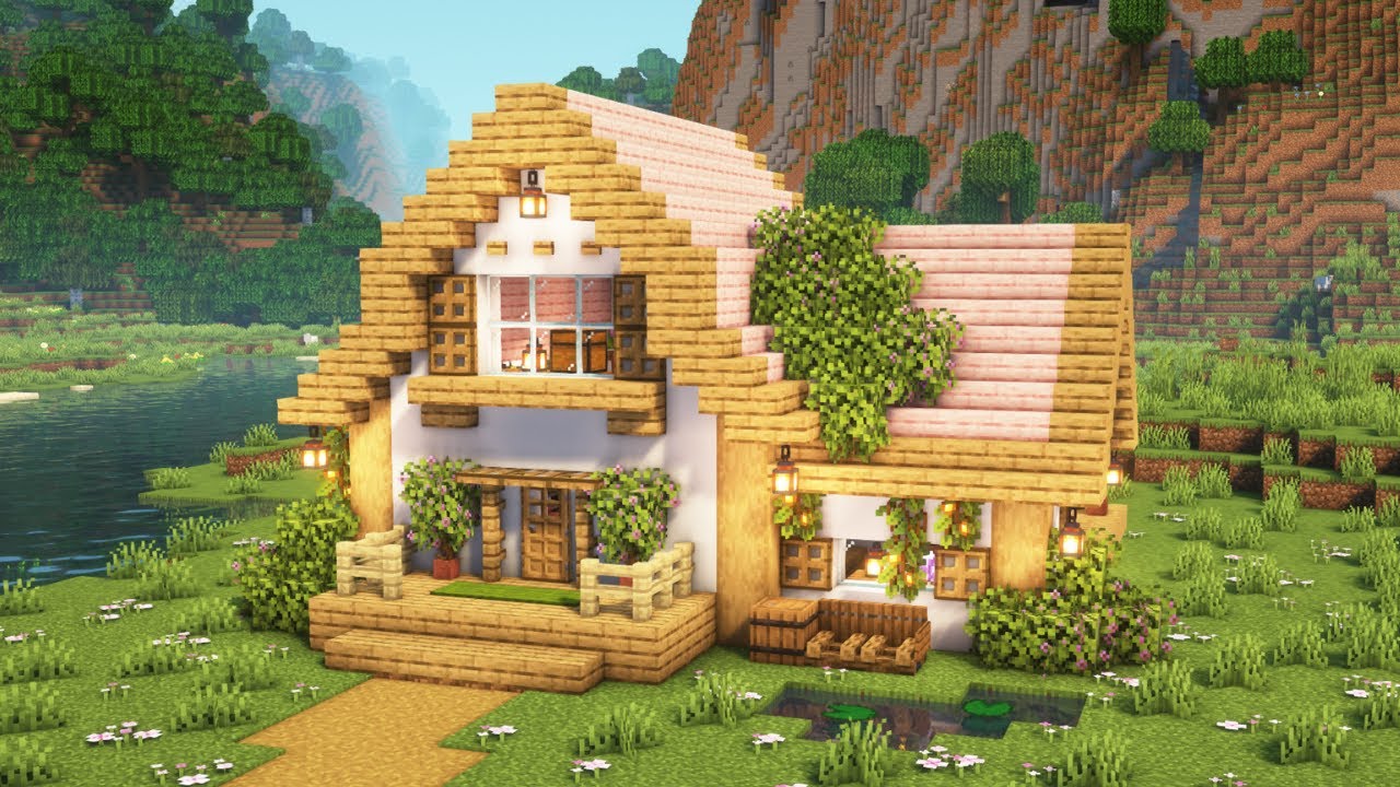 [Minecraft] How to Build a Cute Small House / Tutorial