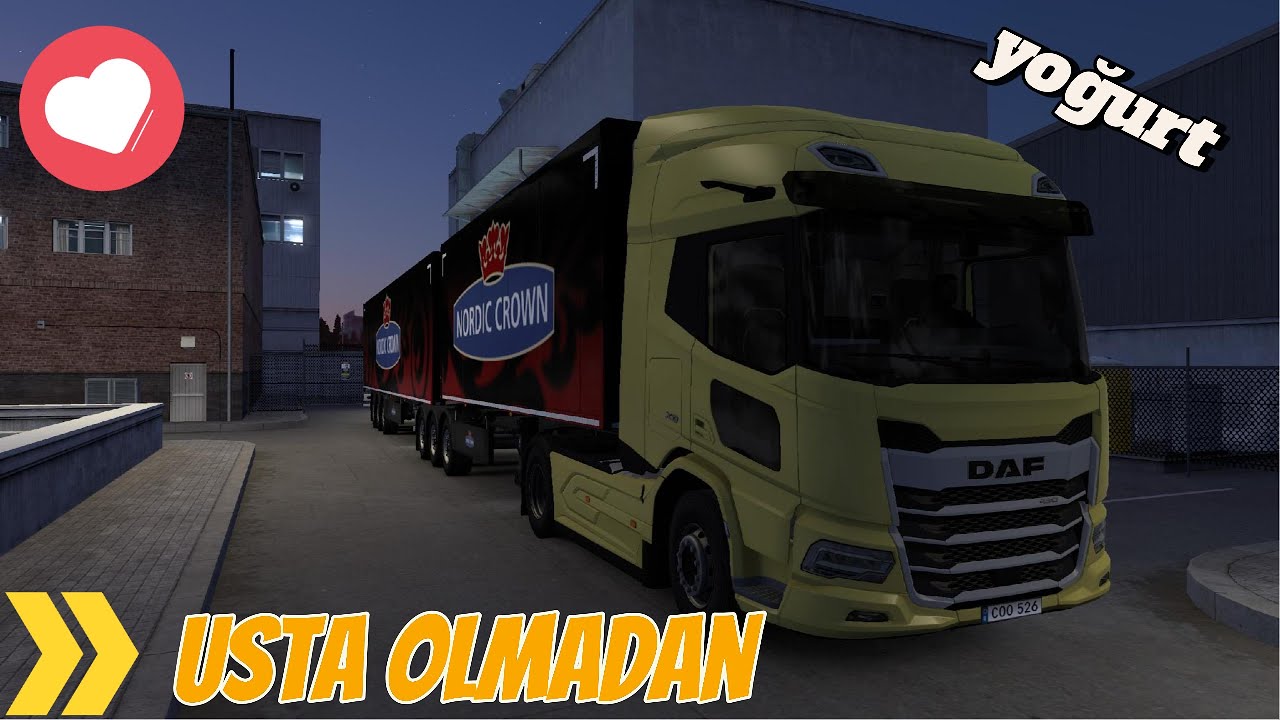 Euro Truck Simulator 2 | Yoğurt Yüküyle Gece Sürüşü