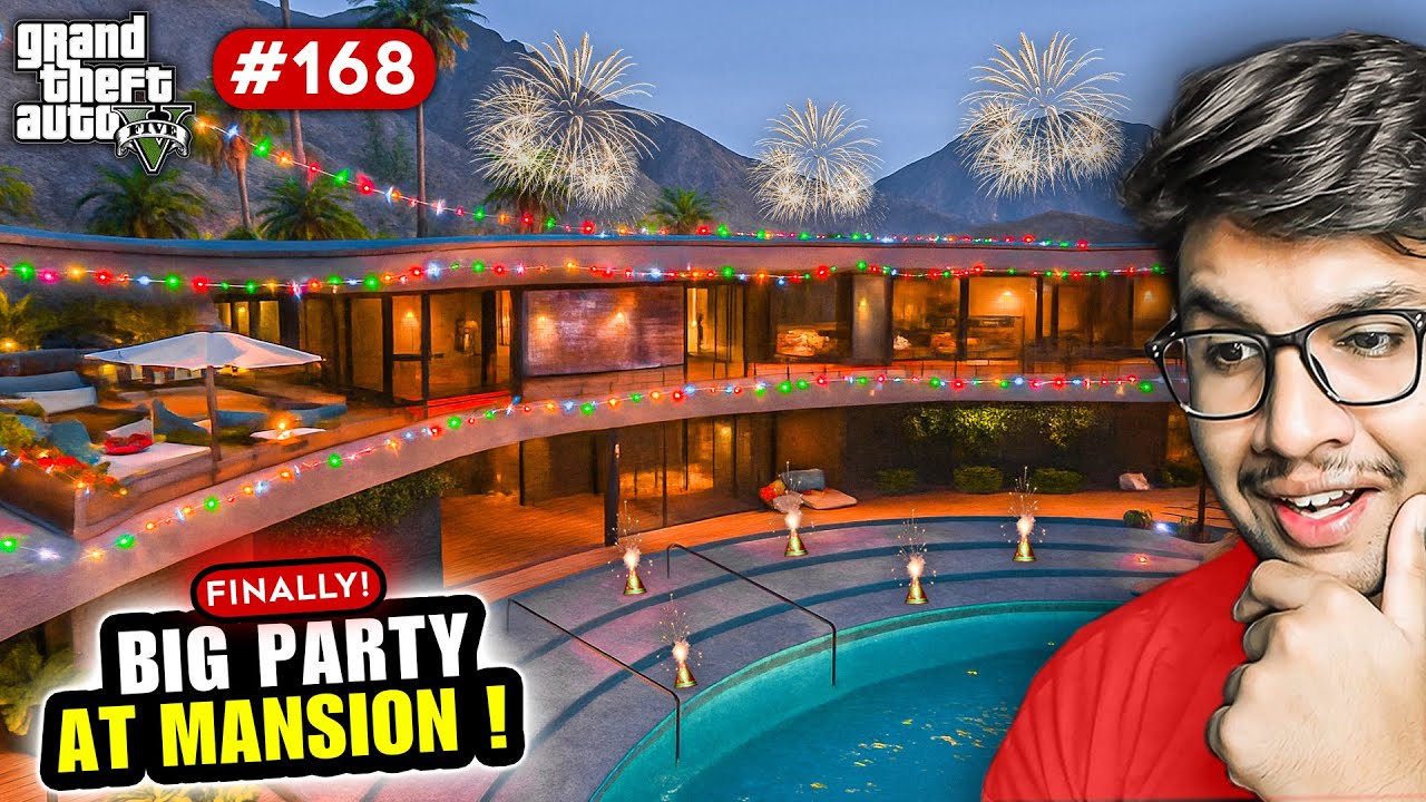 WE HOSTED THE BIGGEST PARTY AT OUR MANSION | GTA V GAMEPLAY #168