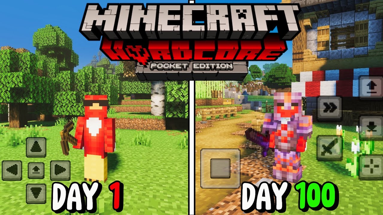 I Survived 100 Days in Minecraft using My Phone