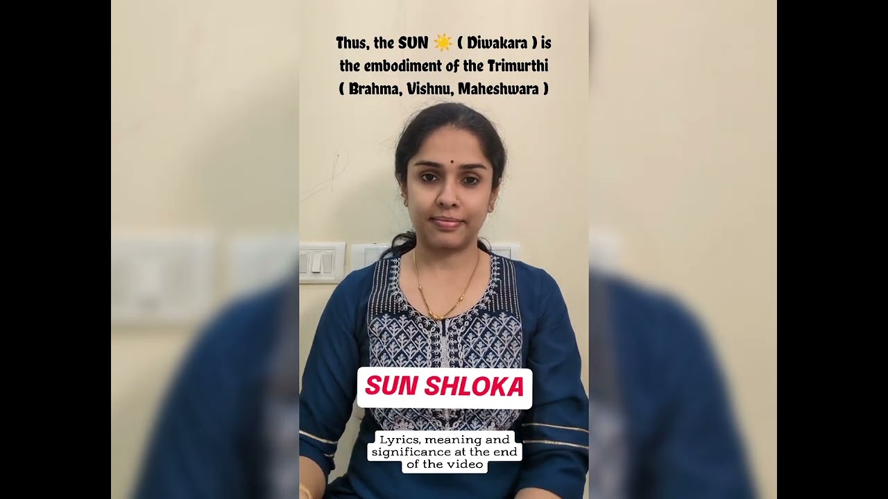 Sun Shloka | Udaye Brahma | Nandita's Shloka classes | Online and offline shloka classes 