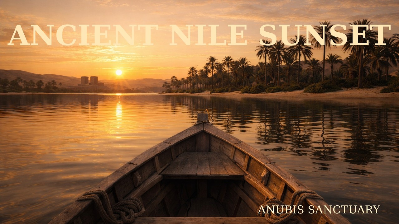 Ancient Egyptian Desert Temple  | Sunset Ambient Music for Sleep & Meditation (2H)