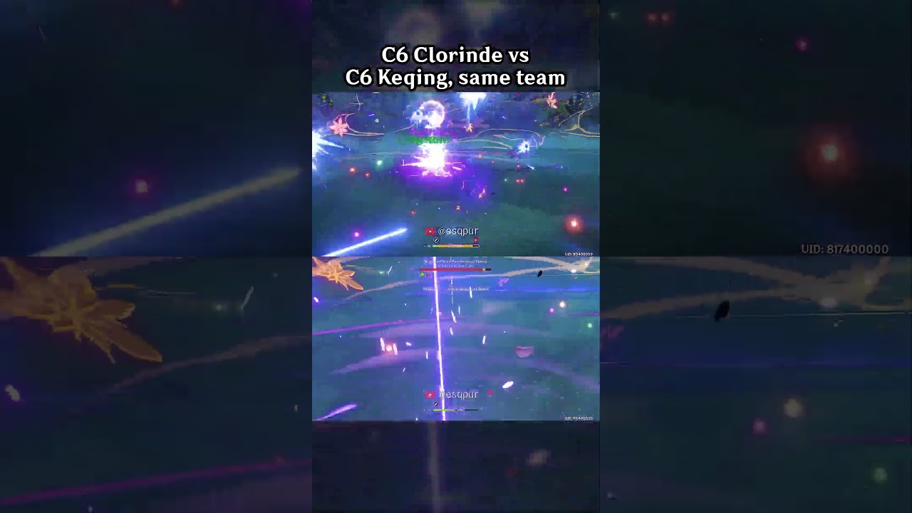 C6 CLORINDE VS C6 KEQING SAME TEAM