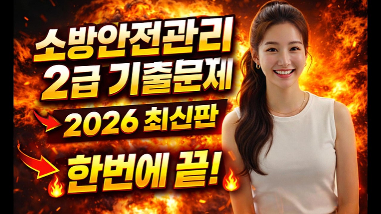 험 전날 필수 시청! 2026 소방안전관리자 2급 벼락치기 기출 문제