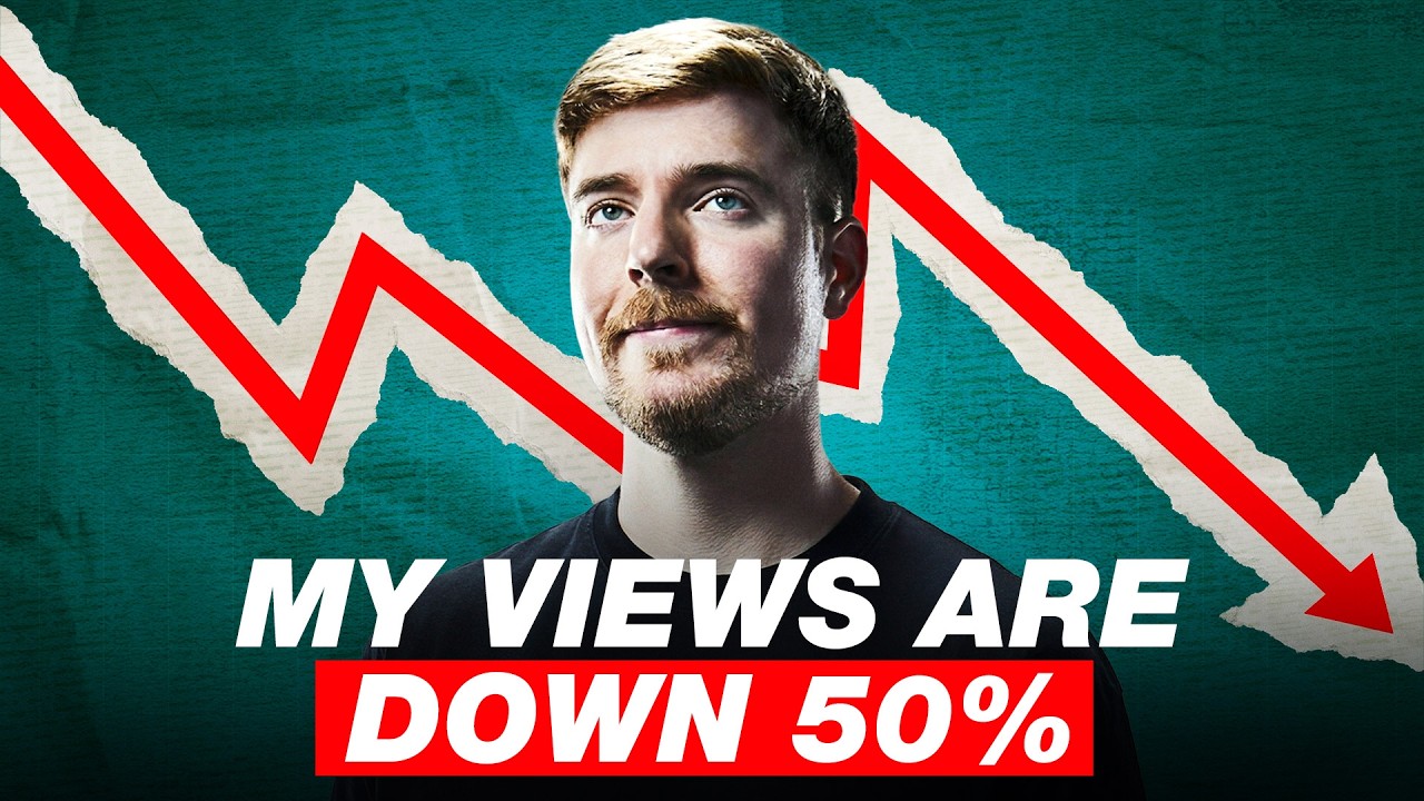 Количество просмотров MrBeast упало на 50%&hellip; YouTube умирает?