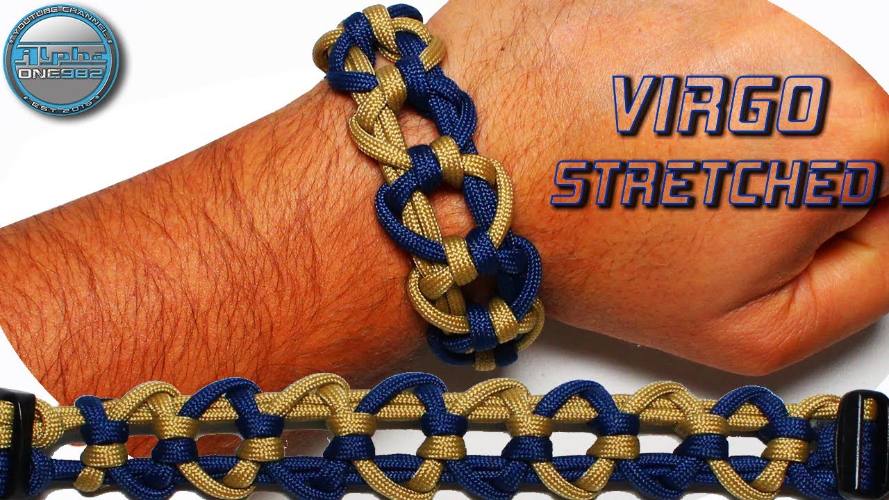 DIY Paracord Bracelet VIRGO 2 colors stretched How to make Paracord Bracelet Tutorial World of Parac