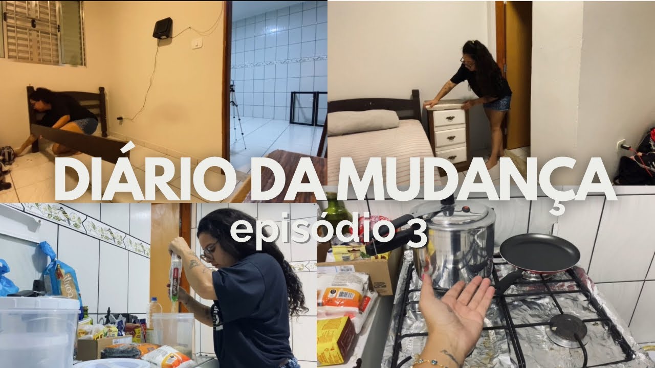 MORANDO SOZINHA • Diário da mudança - EP. 3 - Meus móveis chegaram, guarda roupa, e comprinhas …