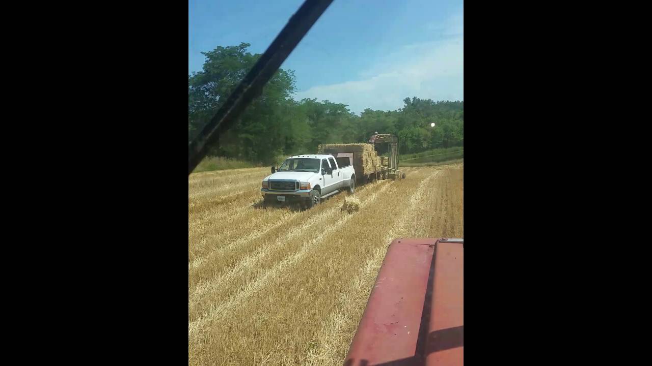 John Deere bale loader small square straw bales