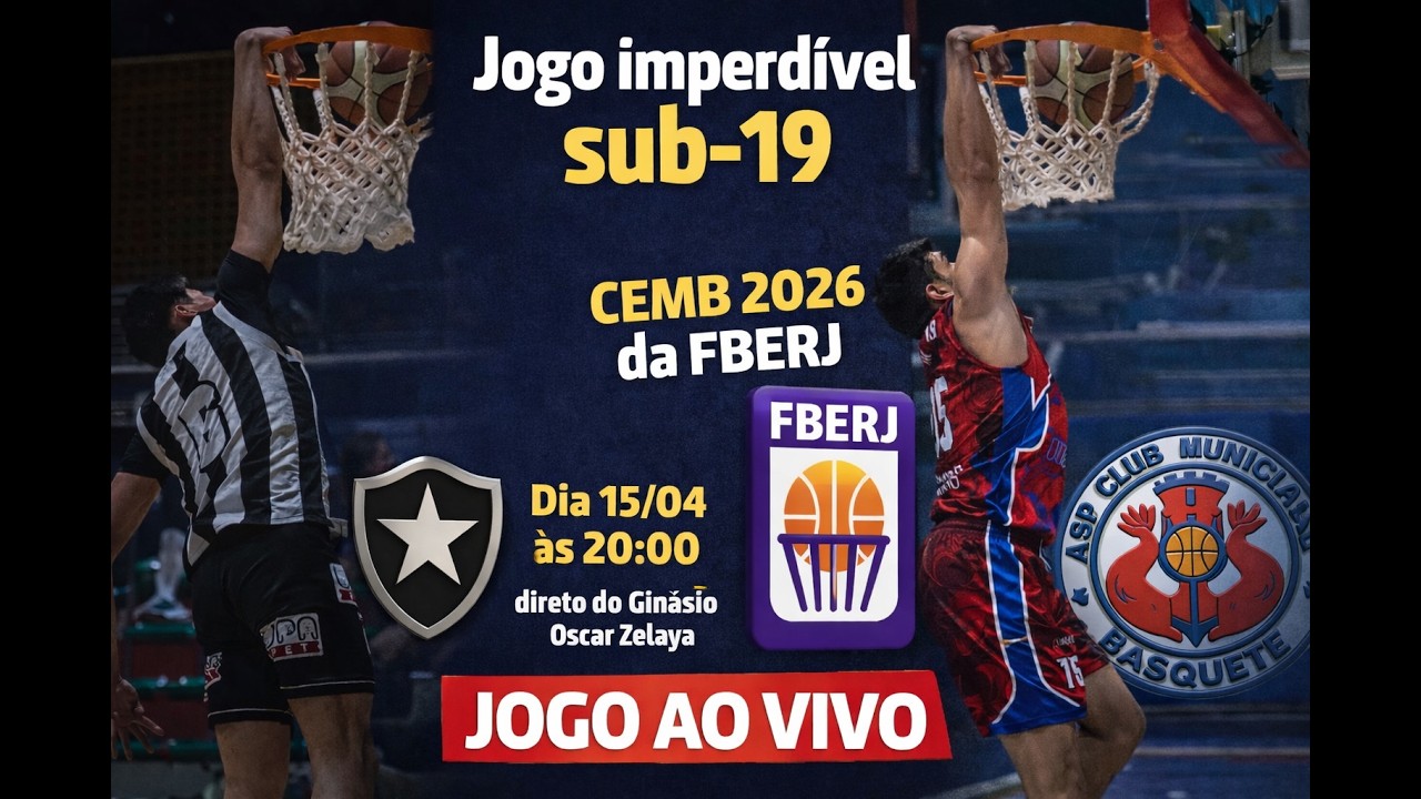 AO VIVO | JOGO DE BASQUETE IMPERD&Iacute;VEL  | BOTAFOGO VS MUNICIPAL | CEMB 2026 | SUB-19 DA FBERJ
