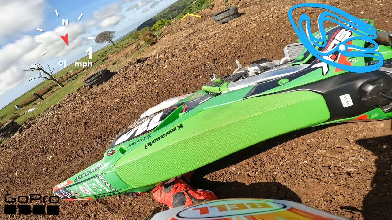 RAW KX250 AT CEFN PARC MX TRACK WITH CRASH