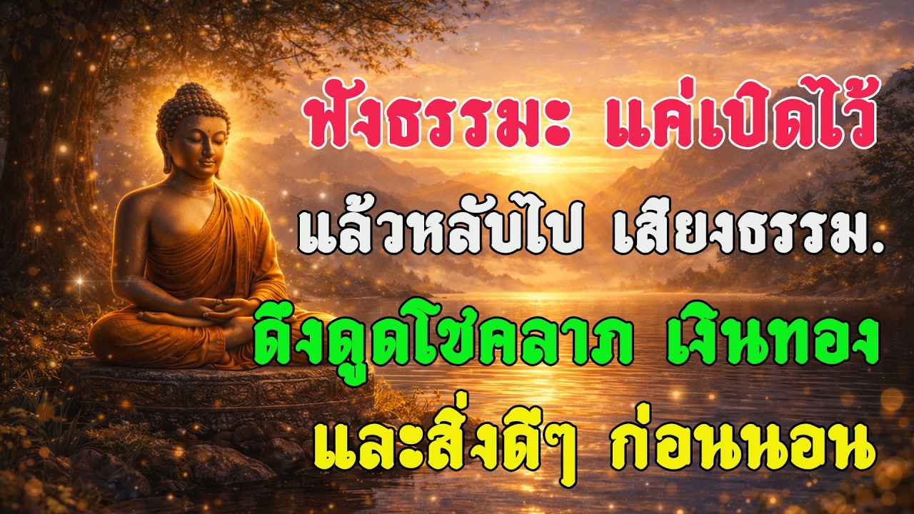 ฟังธรรมะ แค่เปิดไว้ แล้วหลับไป เสียงธรรม ดึงดูดโชคลาภ เงินทอง และสิ่งดีๆ ก่อนนอน