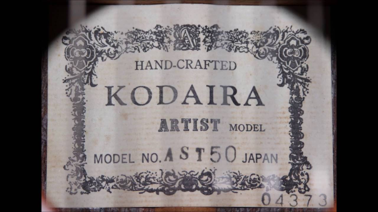 Classical guitar Kodaira AST50 1984 Japan
