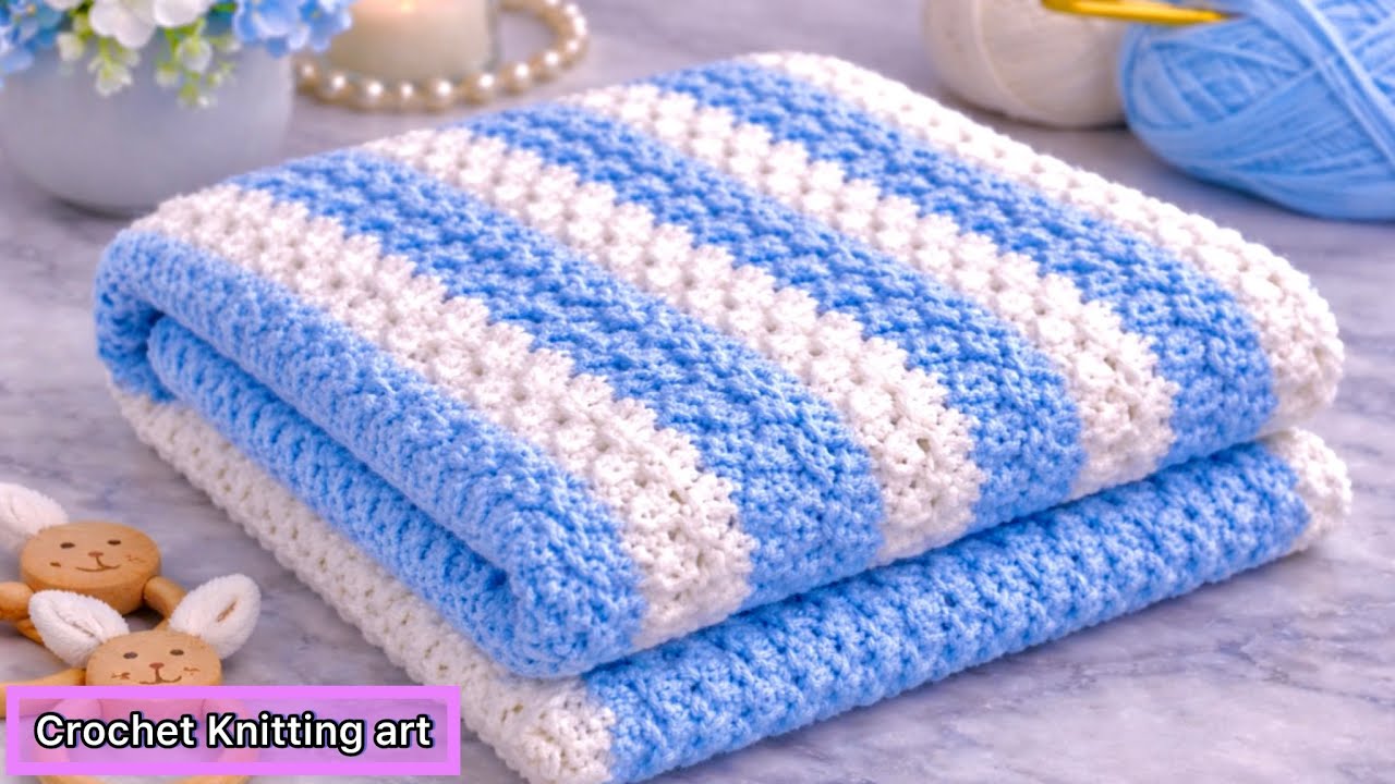 This Easy & Beautiful Baby Blanket Pattern!😍Blanket, Top, Bag & Shawl Step by Step