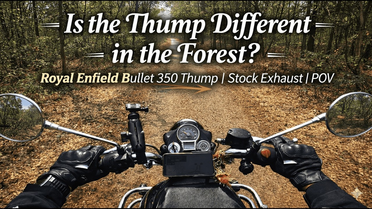 Is the Thump Different in the Forest? | Royal Enfield Bullet 350 Thump | Stock Exhaust | POV