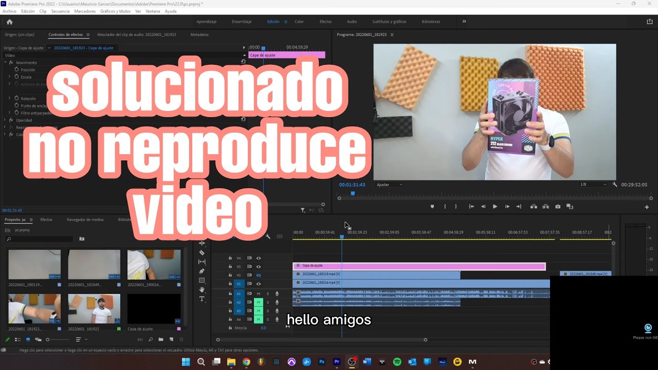 Adobe Premiere NO Reproduce Video  [SOLUCIONADO] ✔️