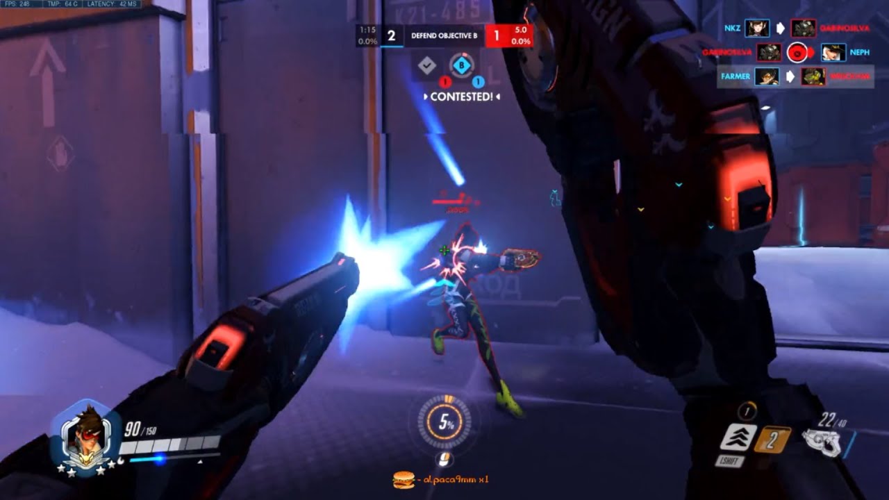 Overwatch Best DPS Pro Dafran Showing His Tracer Gameplay Skills