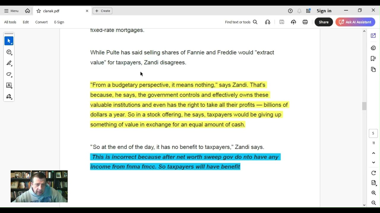 Answer to NPR Article: Privatizing Fannie Mae is risky. A win for taxpayers or Trump's donors