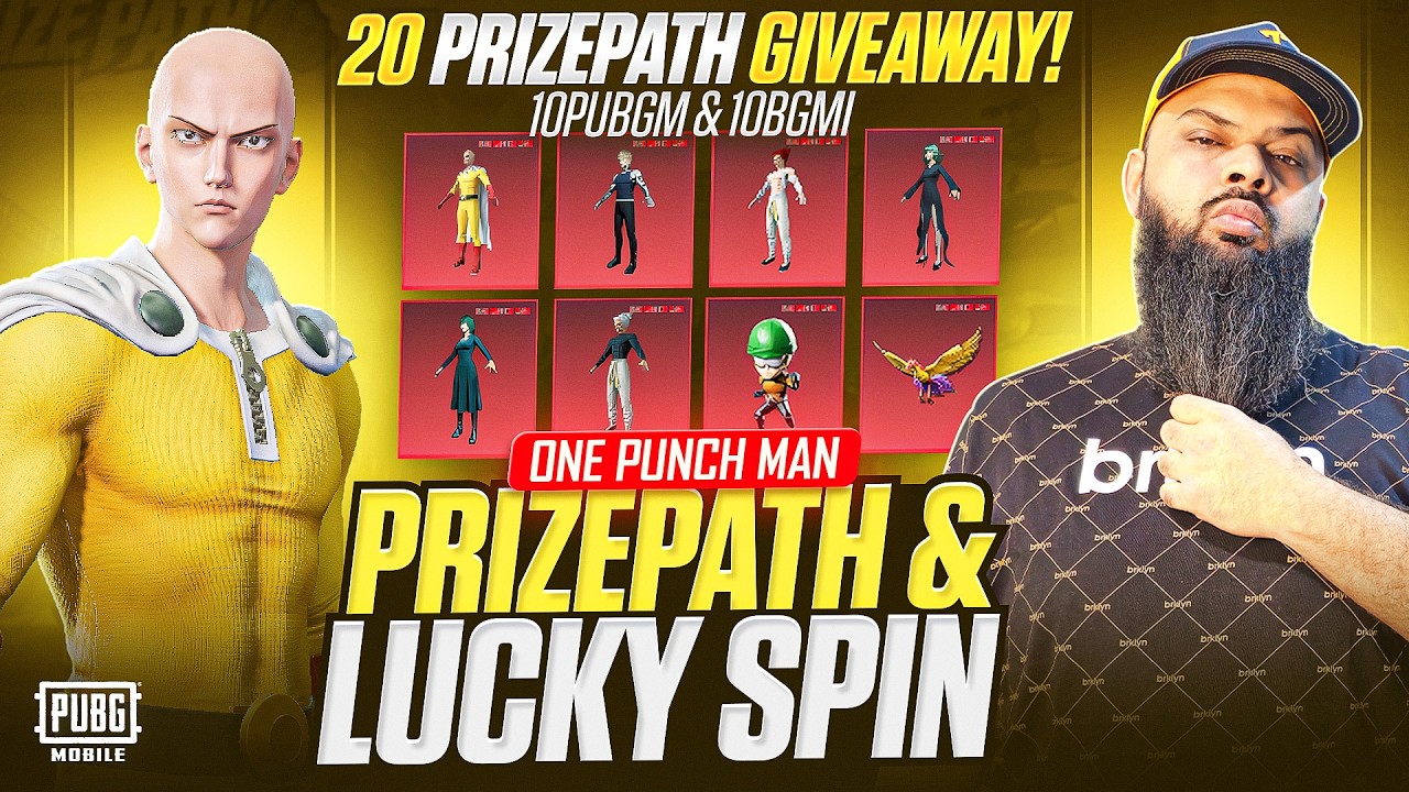 52,000UC 🔥 One Punch Man Prize Path & Saitama Lucky Spin 👊 PUBG Mobile Crate Opening