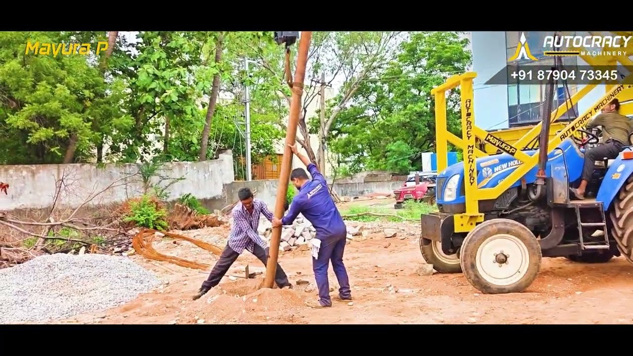Poles Installation Machine for Construction Projects | Post Hole Digger - Mayura P
