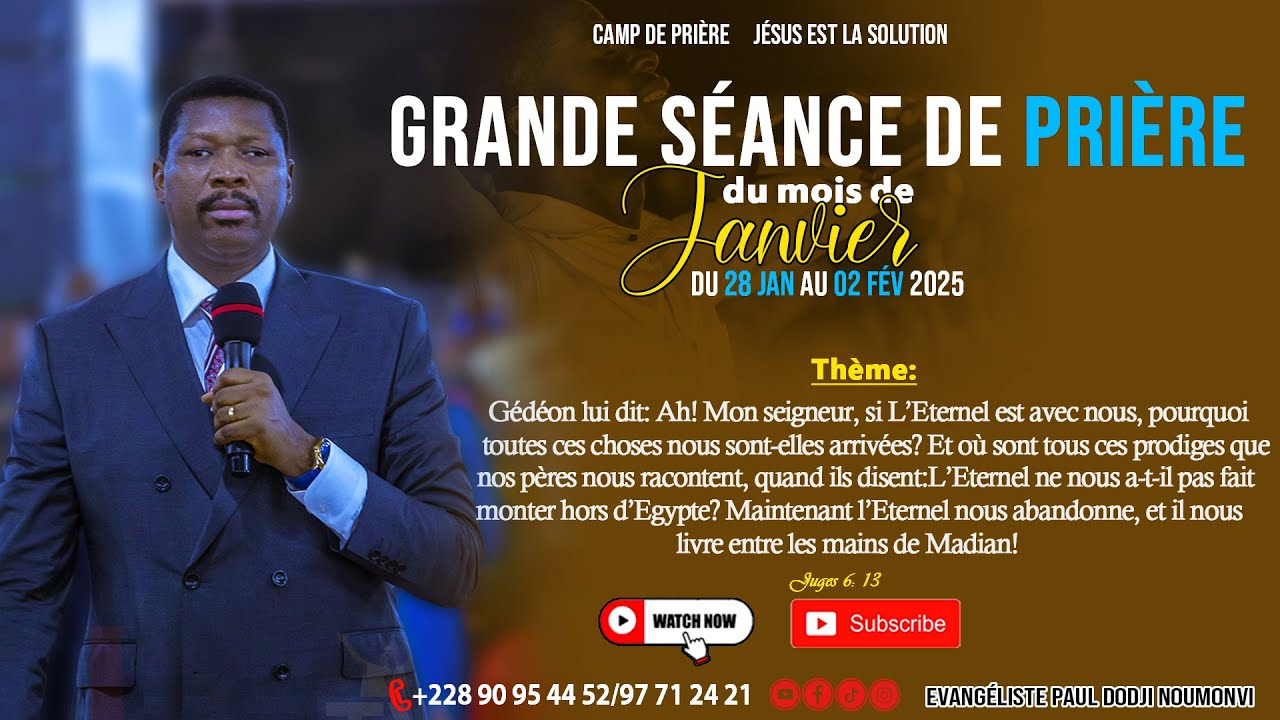 J2. MERCREDI MT 29/01. GRANDE SÉANCE DU MOIS DE JANVIER.  DU 28/01 AU 02/02/ 2025 AU CP. J.E.S KPOVE
