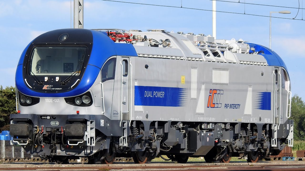Testy lokomotywy Pesa Gama Dual Power 111DE-001 PKP Intercity na torze doświadczalnym. +RP1