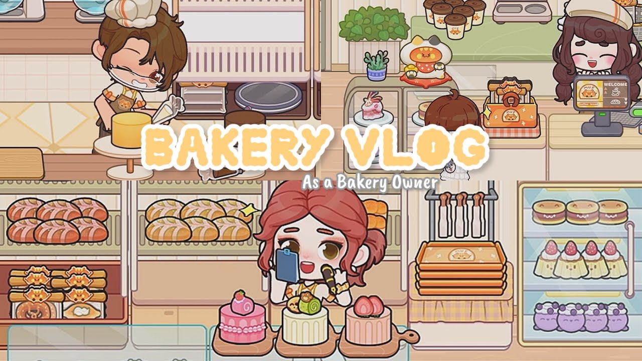 𝜗ৎ bakery vlog | as a bakery owner 🧁☕️🫧| Gameworld 