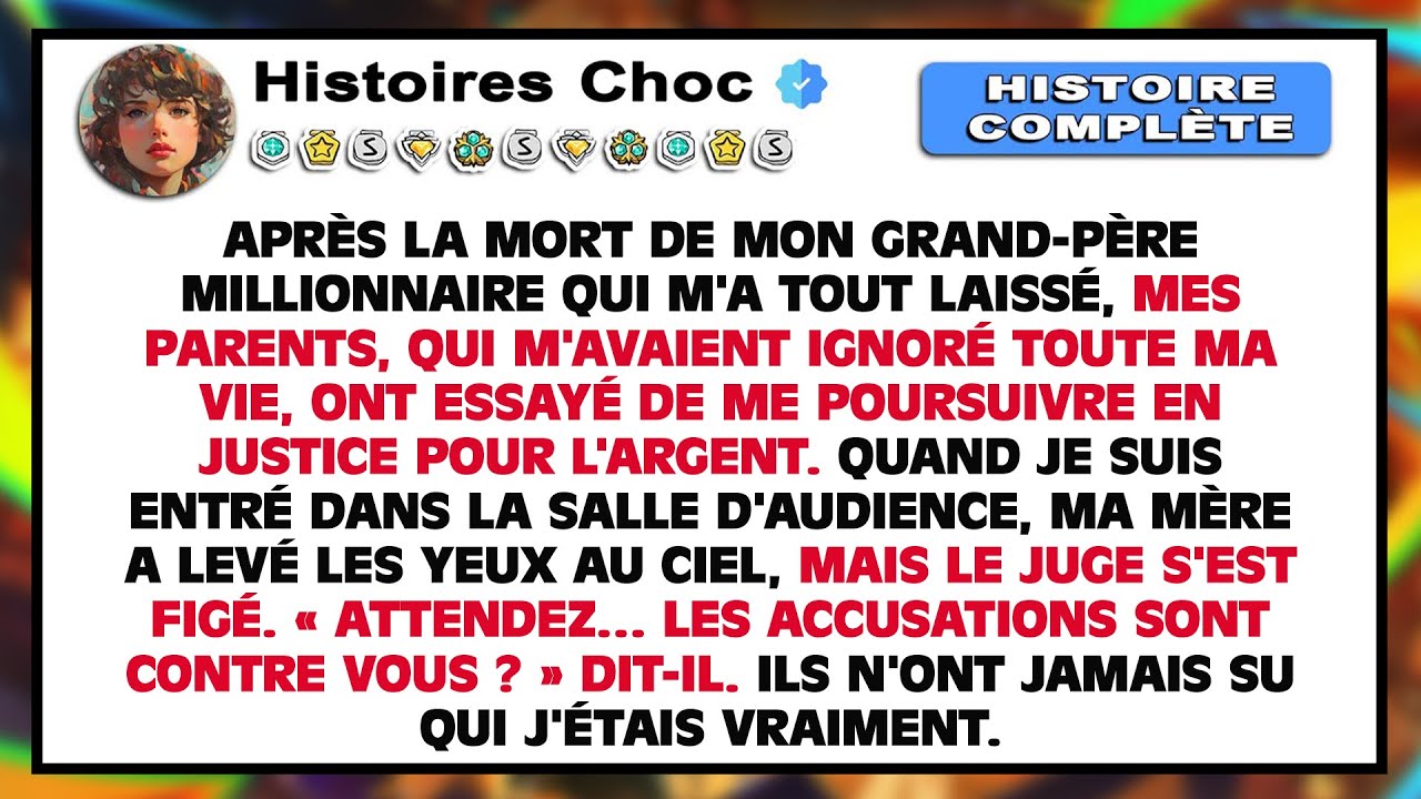 Mes parents sceptiques, moi entrant au tribunal. Le juge, lui, surpris !