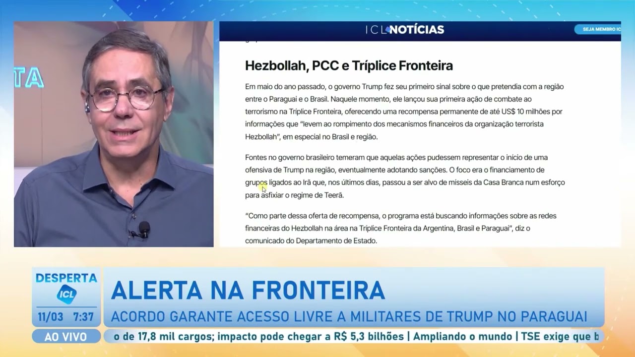 Paraguai abre as portas para os Estados Unidos. Confira comentário de Fábio Pannunzio sobre o caso.