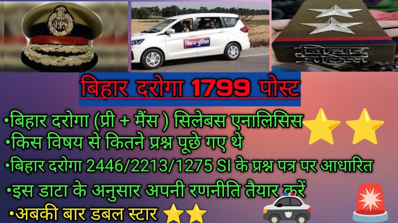 bihar daroga syllabus | बिहार दरोगा सिलेबस | 1799 post | #bihardaroga #bpssc #biharpolice #foryou 