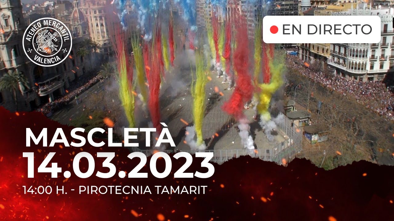 Mascletà 14 de Marzo: Pirotecnia Tamarit | Fallas 2023 | Retransmisión en directo