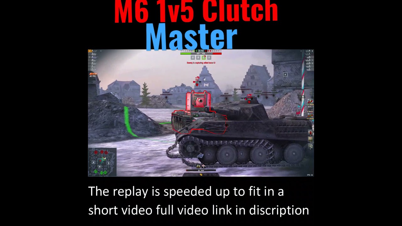 wotb M6 master 1v5 Clutch 6 kills by sandinoaw OP RNG funny #wot #wotb #shorts #ammorack #wargaming