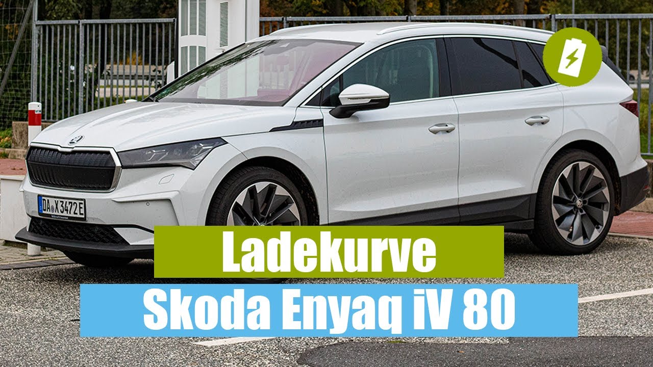 Ladekurve &ndash; Skoda Enyaq iV 80 (5 auf 80 Prozent)