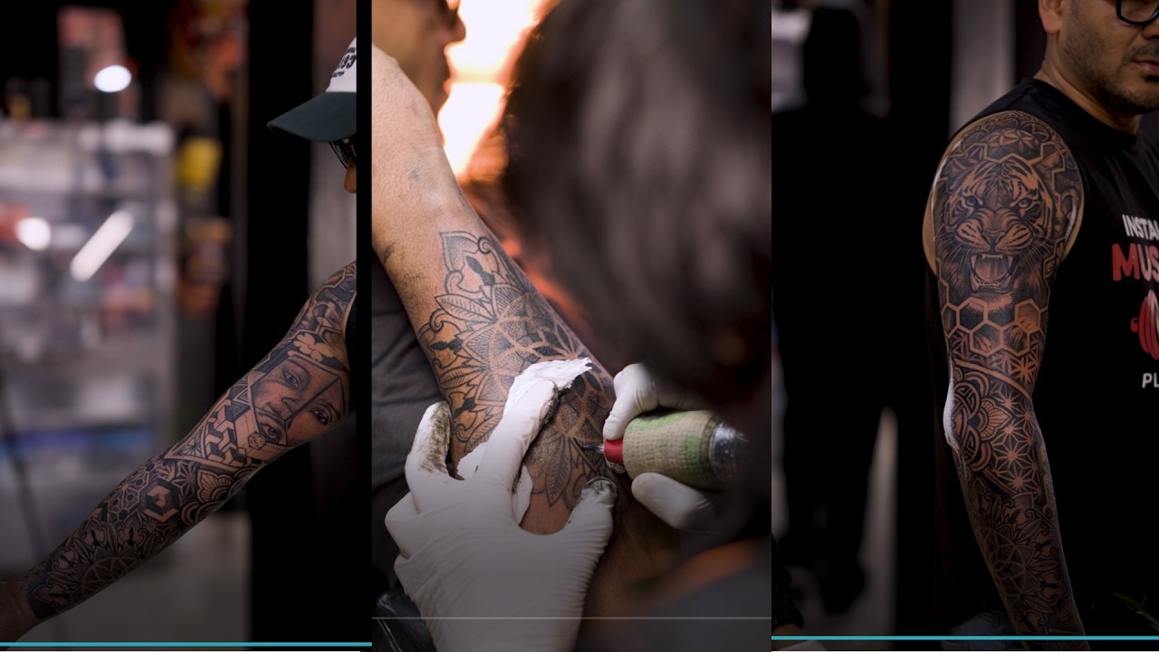 Customized Geometric tattoo full sleeves