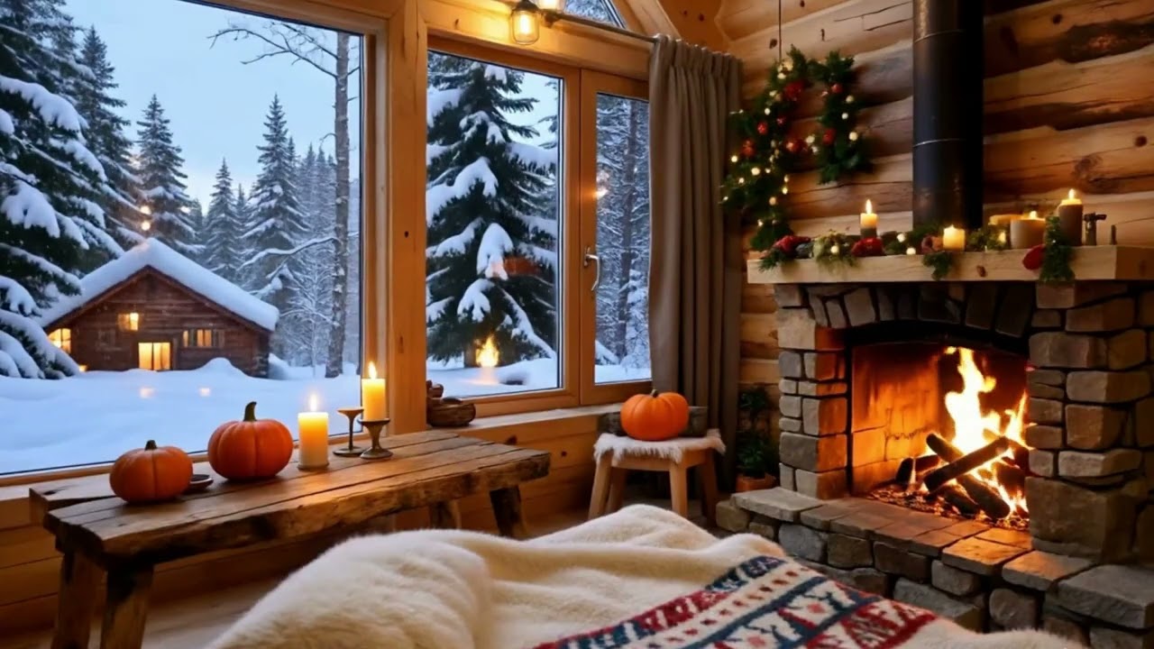 Cozy Winter Cabin Ambience for Deep Relaxation