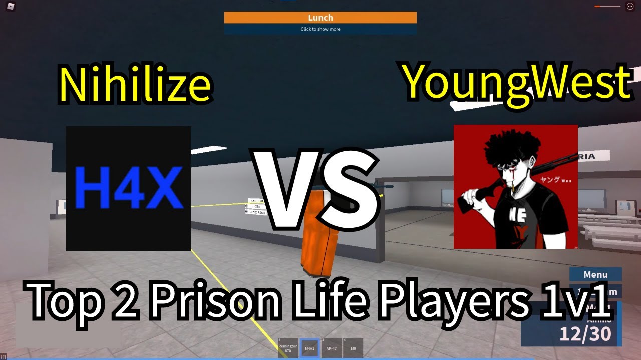 Nihilize VS YoungWest 1v1  EPIC REMATCH [TOP 2 PLAYERS MUST WATCH] (Roblox Prison life)