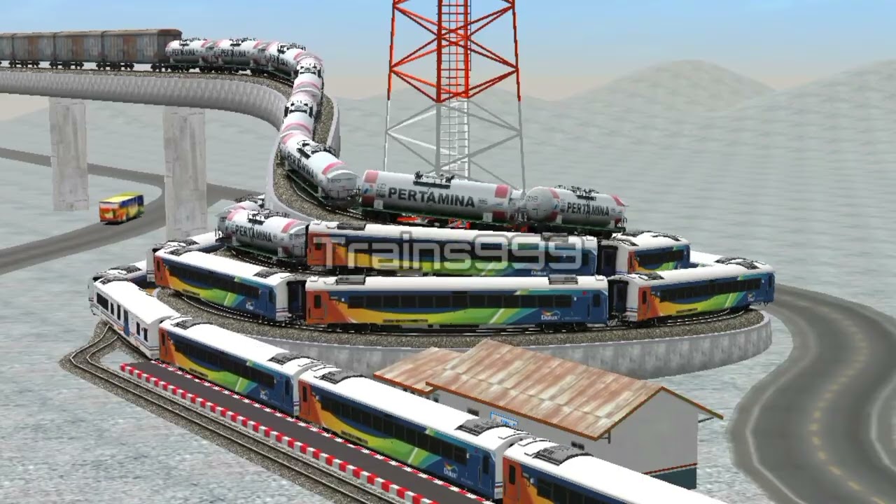 Kereta Api Piramid Super | Super Pyramid Train🚂🗿