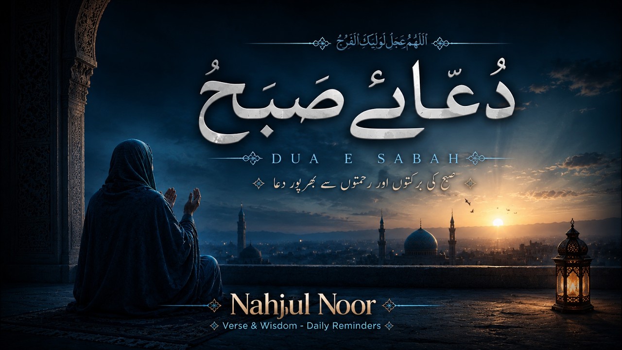 Dua e Sabah – Beautiful Morning Supplication | Urdu Voice Recitation