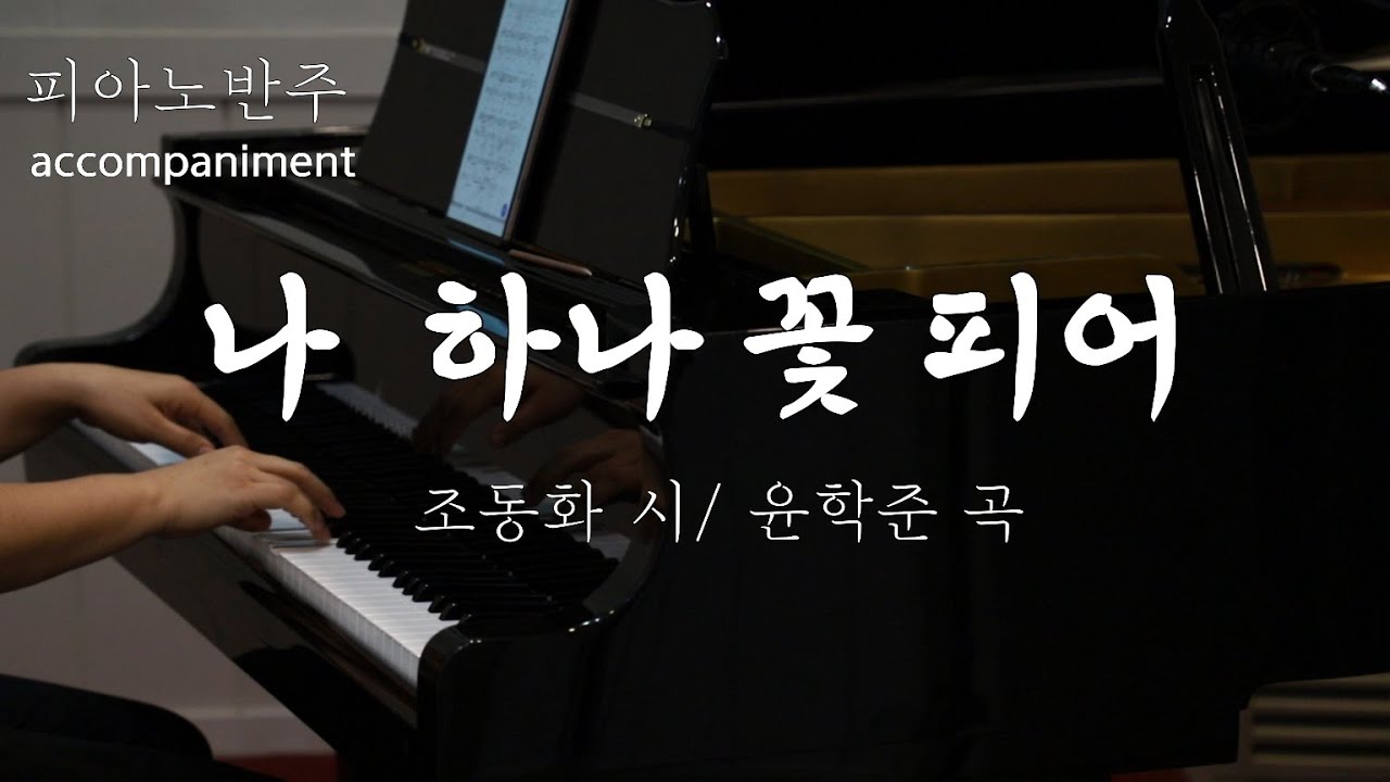 [반주]나 하나 꽃 피어 /D key /한국가곡 / 고음질 MR